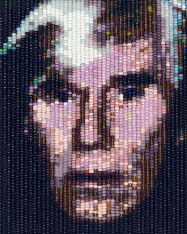 Andy Warhol, 2007, perles de couleur, 13 X 10 cm
